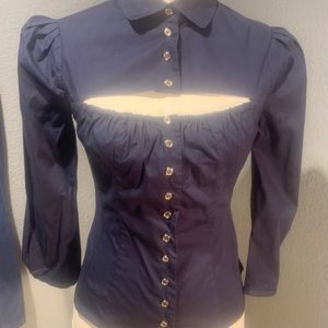 Catherine Malandrino Designer Slash blouse.